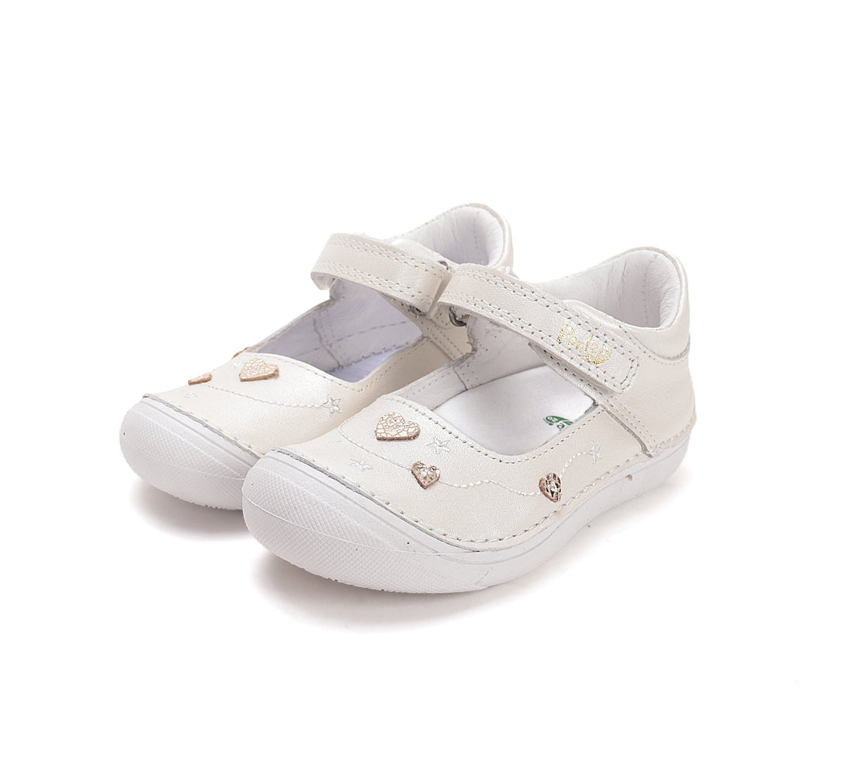 D.D.Step pantofi fete decupati Ponte20 supinati 30-35 Pearl cu inimioare