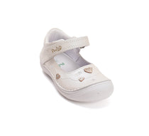 D.D.Step pantofi fete decupati Ponte20 supinati 30-35 Pearl cu inimioare