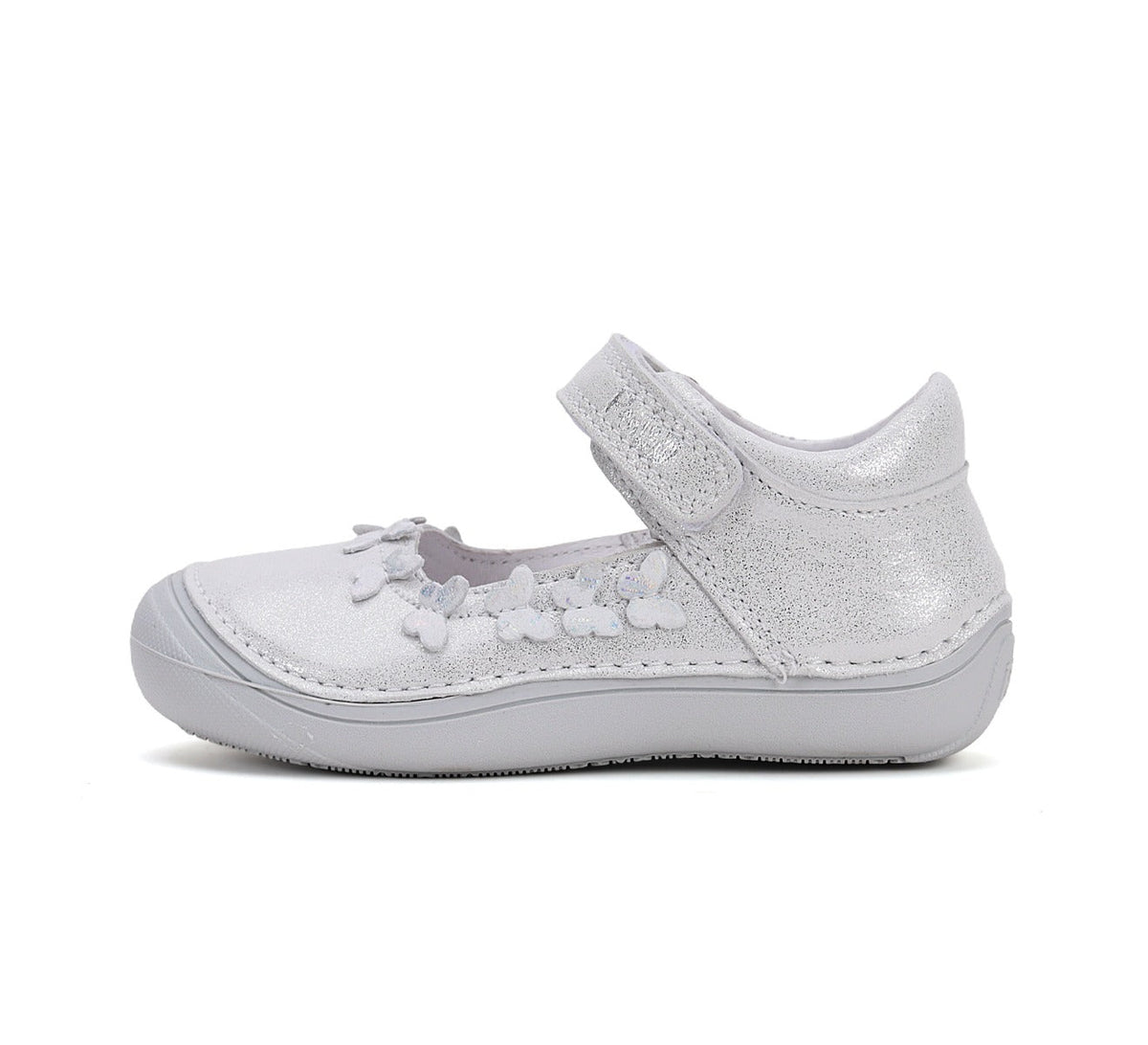 D.D.Step pantofi fete decupati Ponte20 supinati 30-35 Silver cu fluturasi
