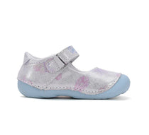 D.D.Step pantofi fete deschisi 18-24 Silver cu fluturasi