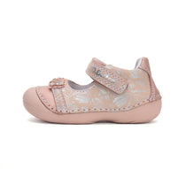 D.D.Step pantofi fete deschisi 19-24 Baby Pink cu floricele