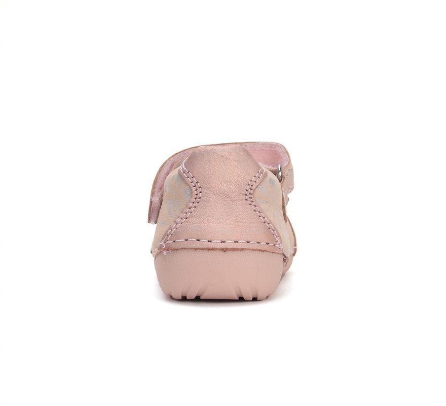 D.D.Step pantofi fete deschisi 19-24 Baby Pink cu floricele