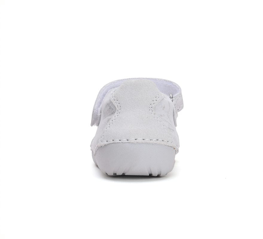 D.D.Step pantofi fete deschisi 19-24 Silver cu floricele