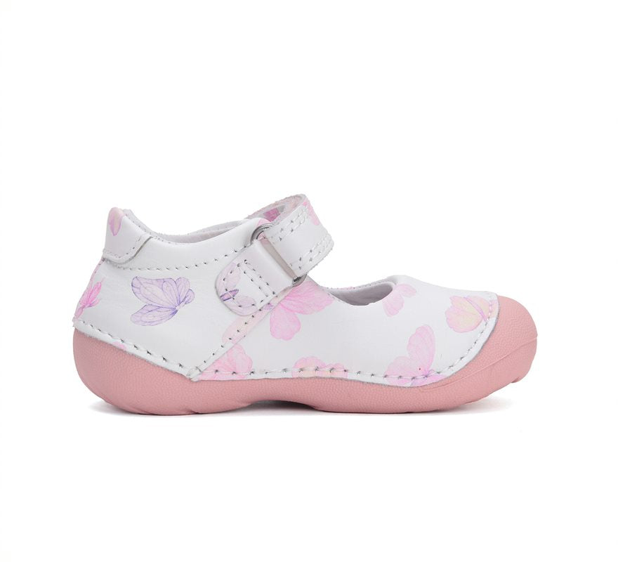 D.D.Step pantofi fete deschisi 19-24 White cu fluturasi