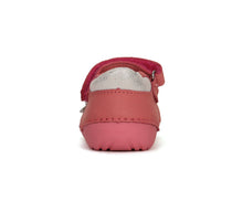 D.D.Step pantofi fete deschisi Primii pasi 18-24 Dark pink cu floare