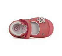 D.D.Step pantofi fete deschisi Primii pasi 18-24 Dark pink cu floare
