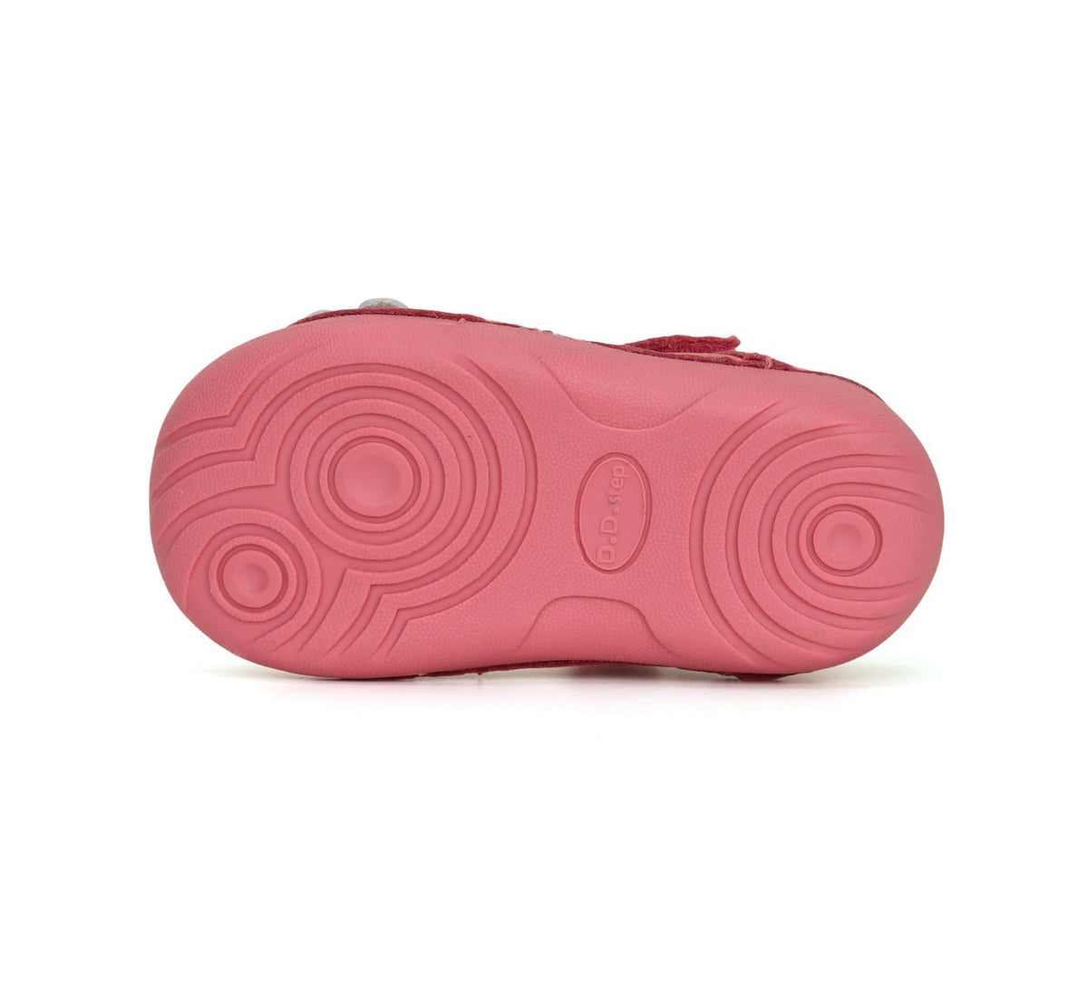 D.D.Step pantofi fete deschisi Primii pasi 18-24 Dark pink cu floare
