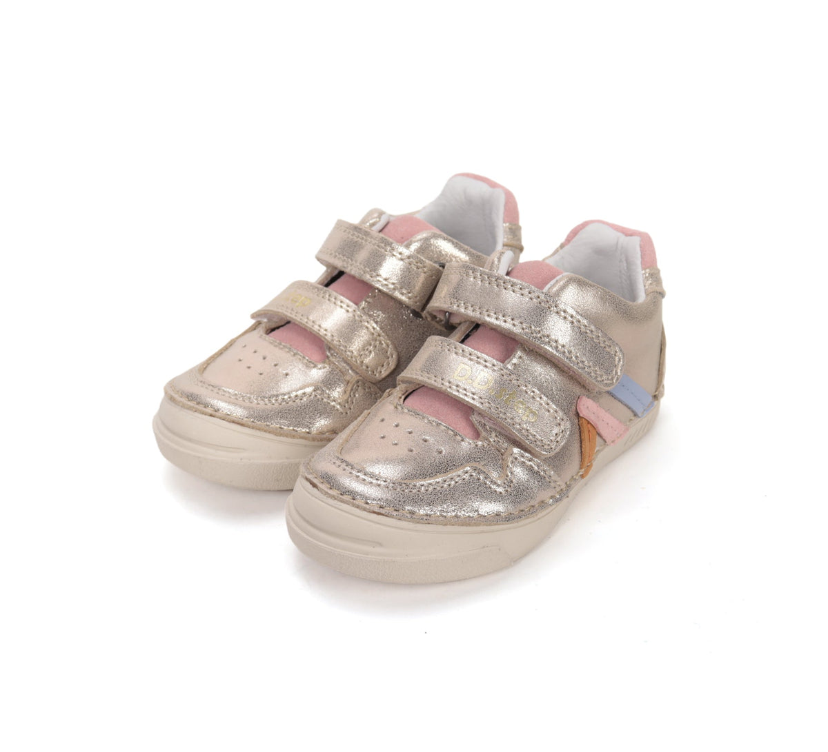 D.D.Step pantofi fete din piele cu scai 25-30 Gold