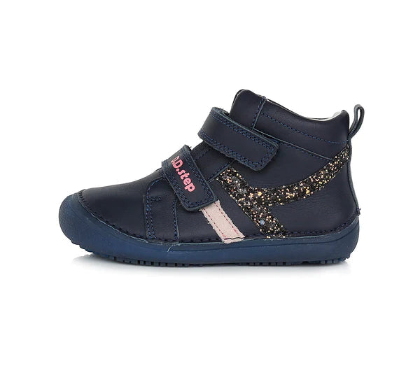 D.D.Step pantofi fete fluorescenti Barefoot 25-30, Royal Blue cu roz Imagine principală a produsului
