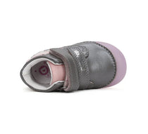 D.D.Step pantofi fete fluorescenti Primii Pasi 20-25 Dark Grey cu bufnita