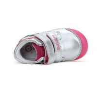 D.D.Step pantofi fete fluorescenti Primii Pasi 20-25 Sliver cu bufnita