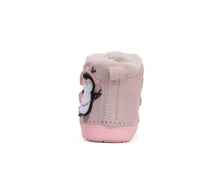 D.D.Step pantofi fete imblanite Primii Pasi 20-25 Pink cu pinguin