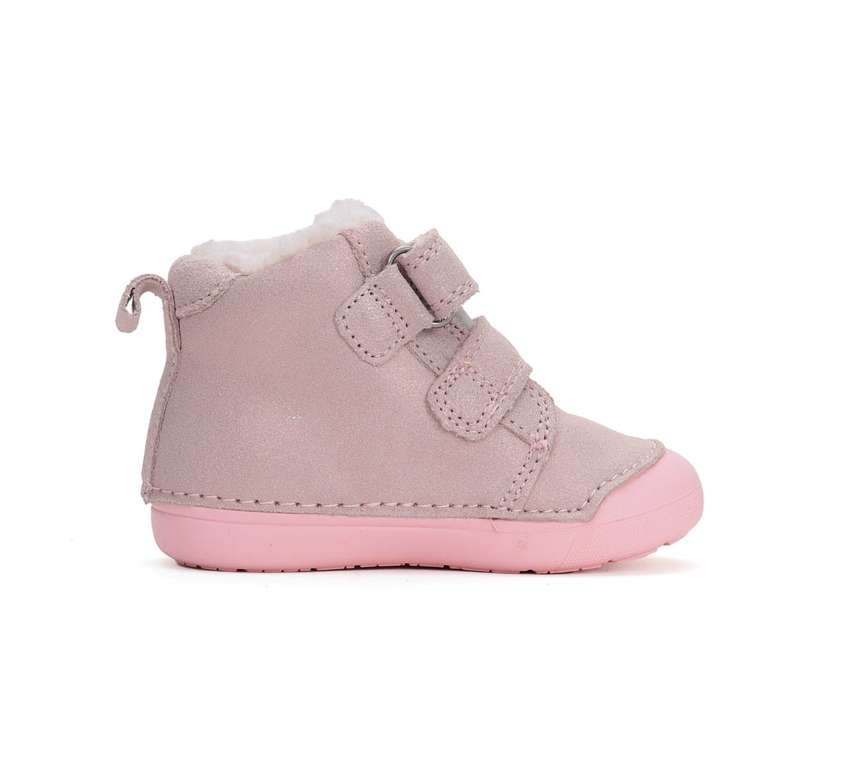 D.D.Step pantofi fete imblanite Primii Pasi 20-25 Pink cu pinguin