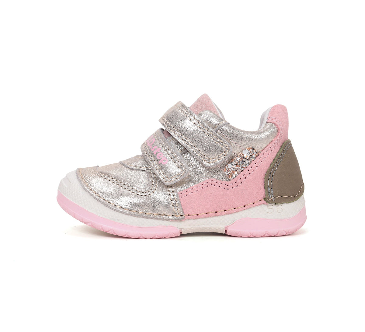 D.D.Step pantofi fete piele 19-24 Gold cu insertii