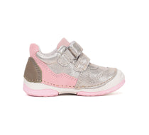 D.D.Step pantofi fete piele 19-24 Gold cu insertii