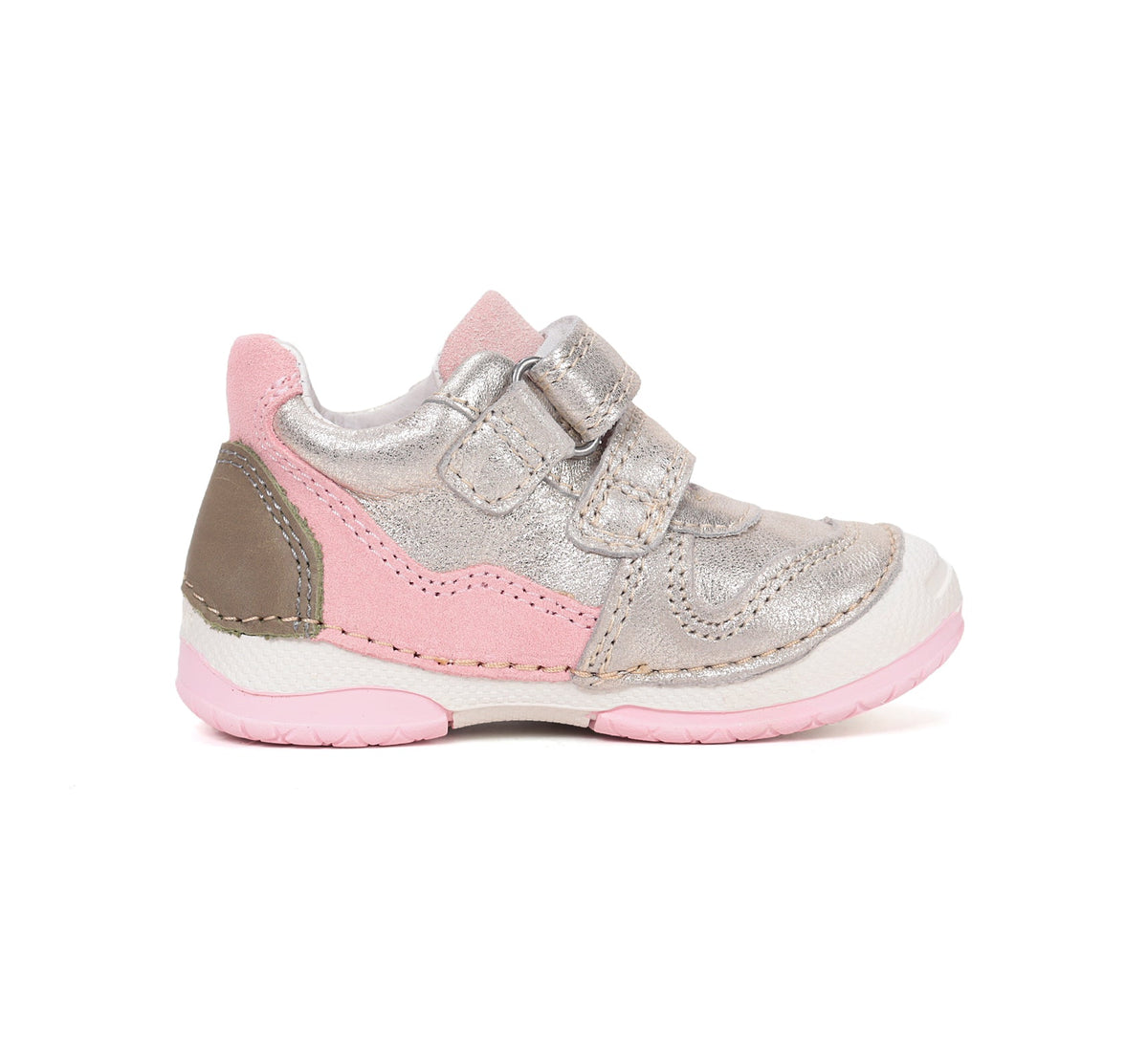 D.D.Step pantofi fete piele 19-24 Gold cu insertii