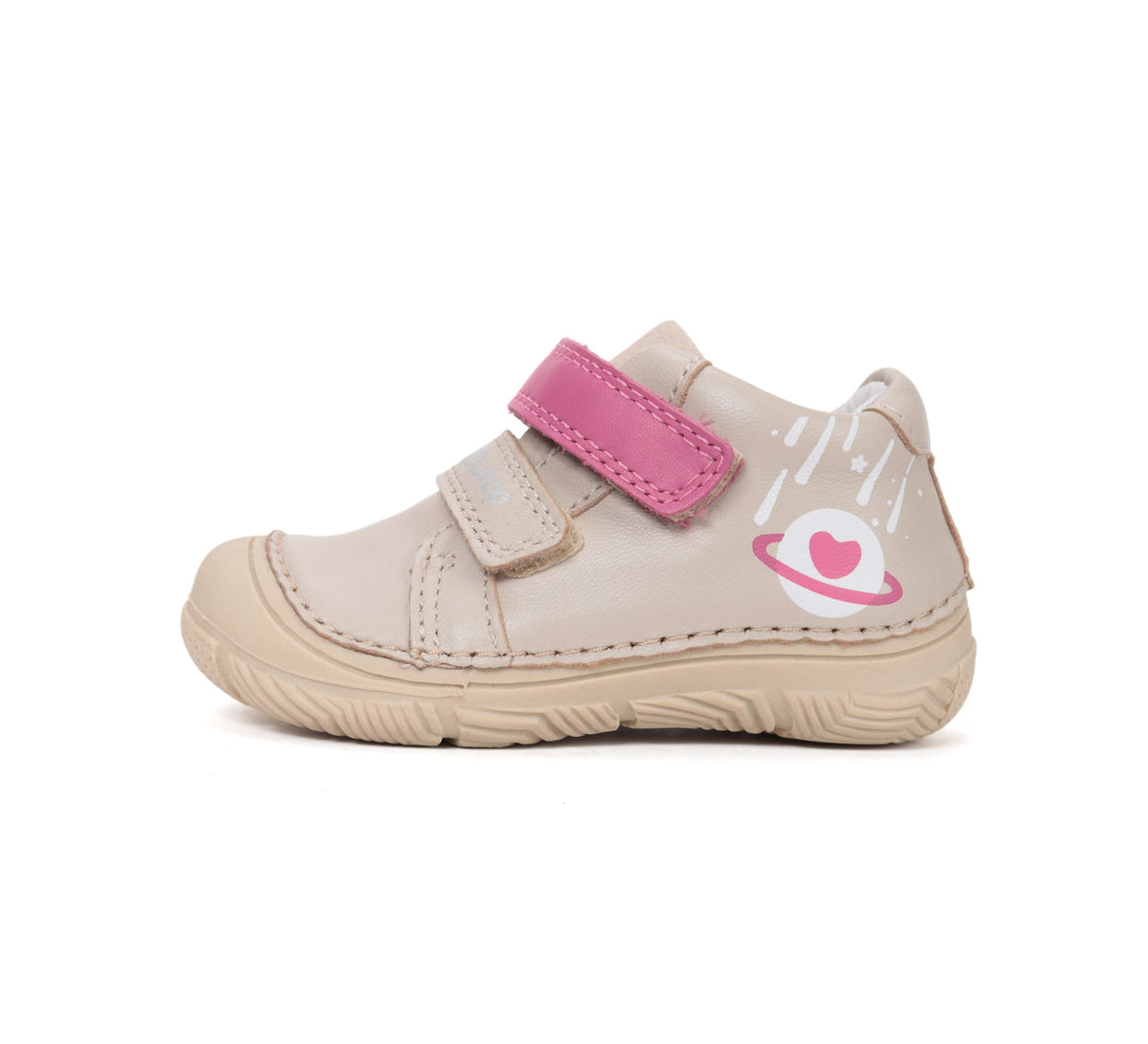 D.D.Step pantofi fete piele 20-25 Cream cu planeta