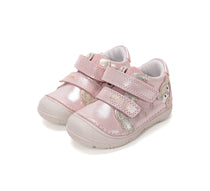 D.D.Step kislány cipő bőr 20-25 Rose Gold mosómedvével
