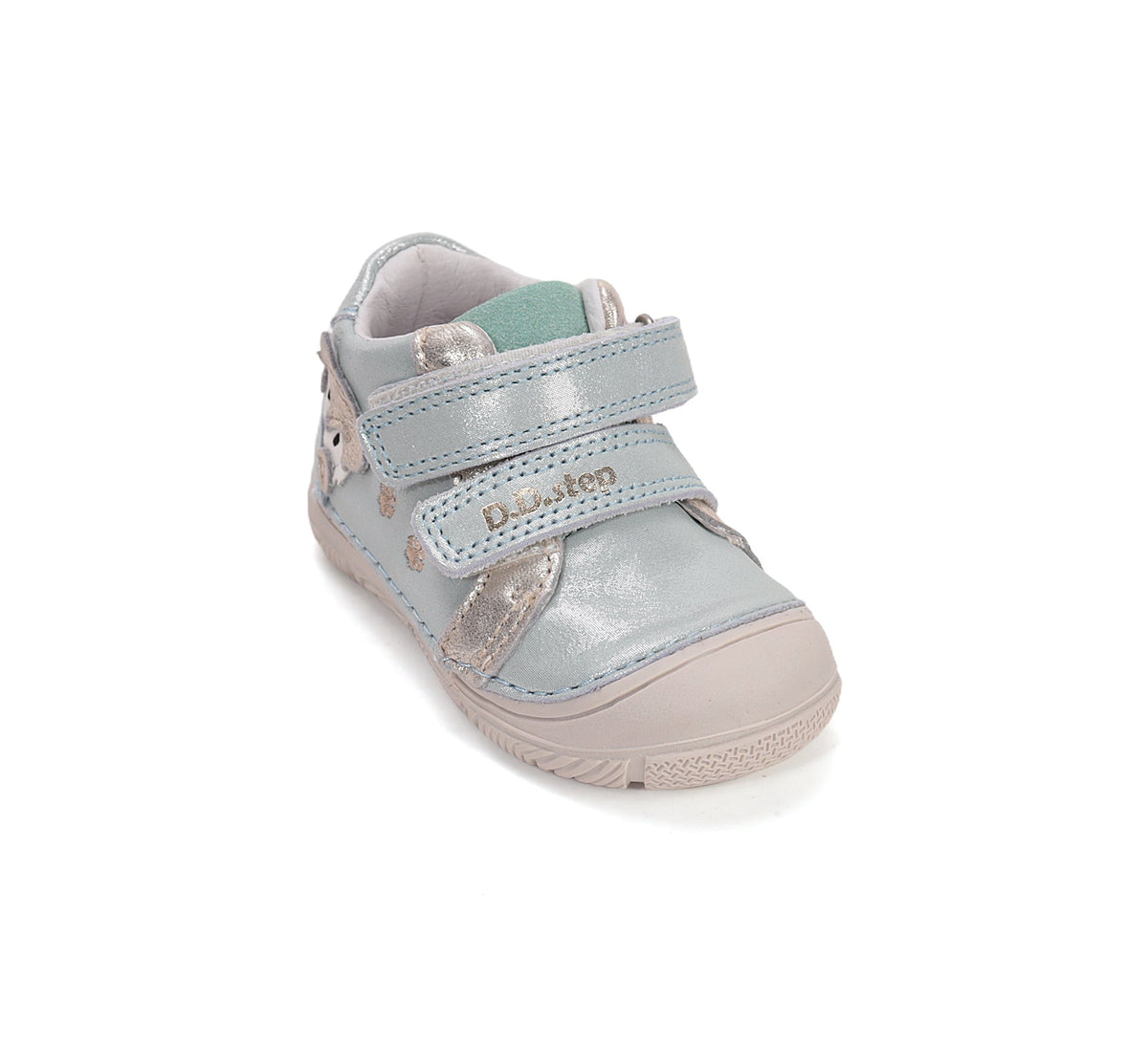 D.D.Step pantofi fete piele 20-25 Spring Green cu raton