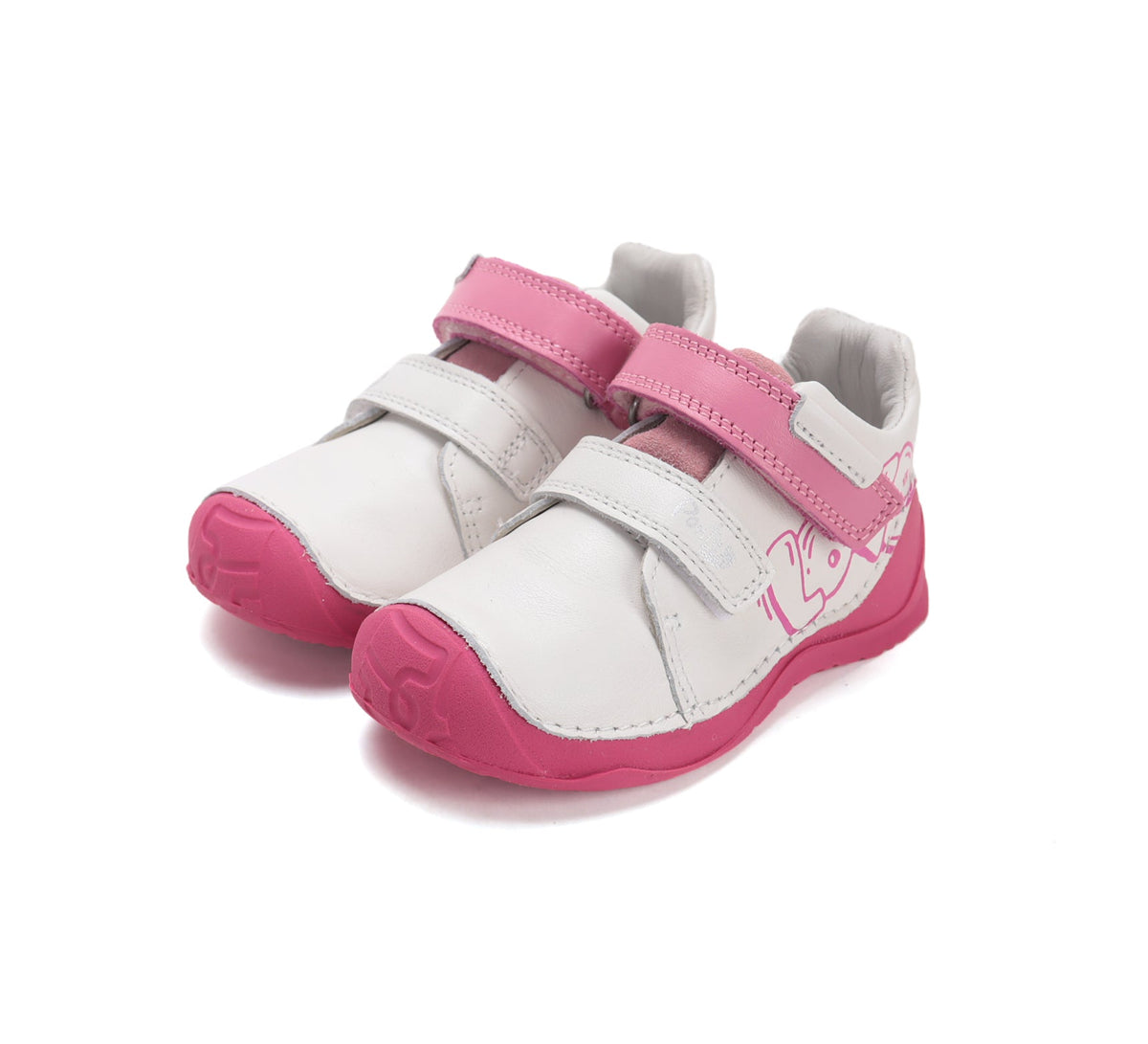 D.D.Step pantofi fete Ponte20 supinati 22-27 Baby Pink cu LOVE Imagine principală a produsului