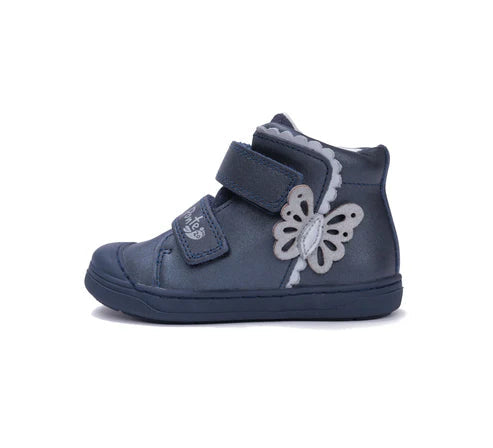 D.D.Step pantofi fete Ponte20 supinati 22-27 Royal Blue cu fluturas Imagine secundară a produsului