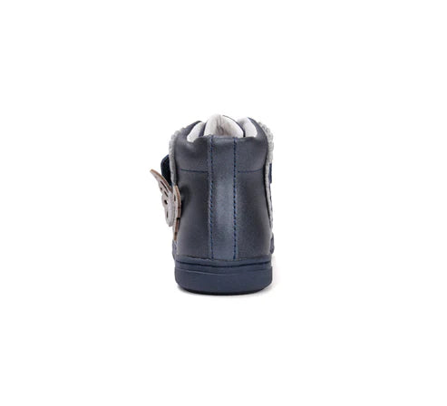 D.D.Step pantofi fete Ponte20 supinati 22-27 Royal Blue cu fluturas