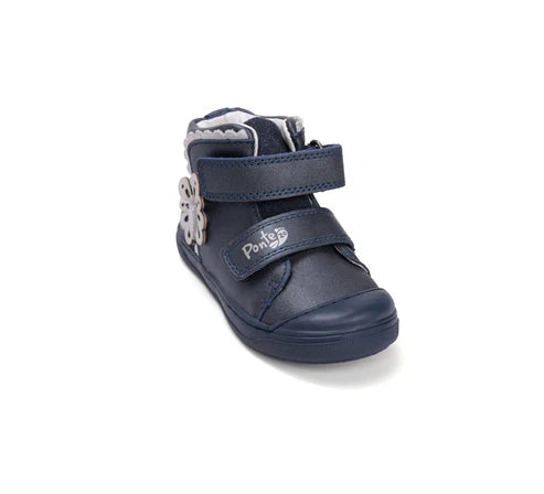 D.D.Step pantofi fete Ponte20 supinati 22-27 Royal Blue cu fluturas
