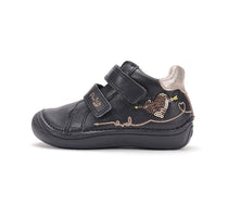 D.D.Step pantofi fete Ponte20 supinati 24-29  Black cu inimioara