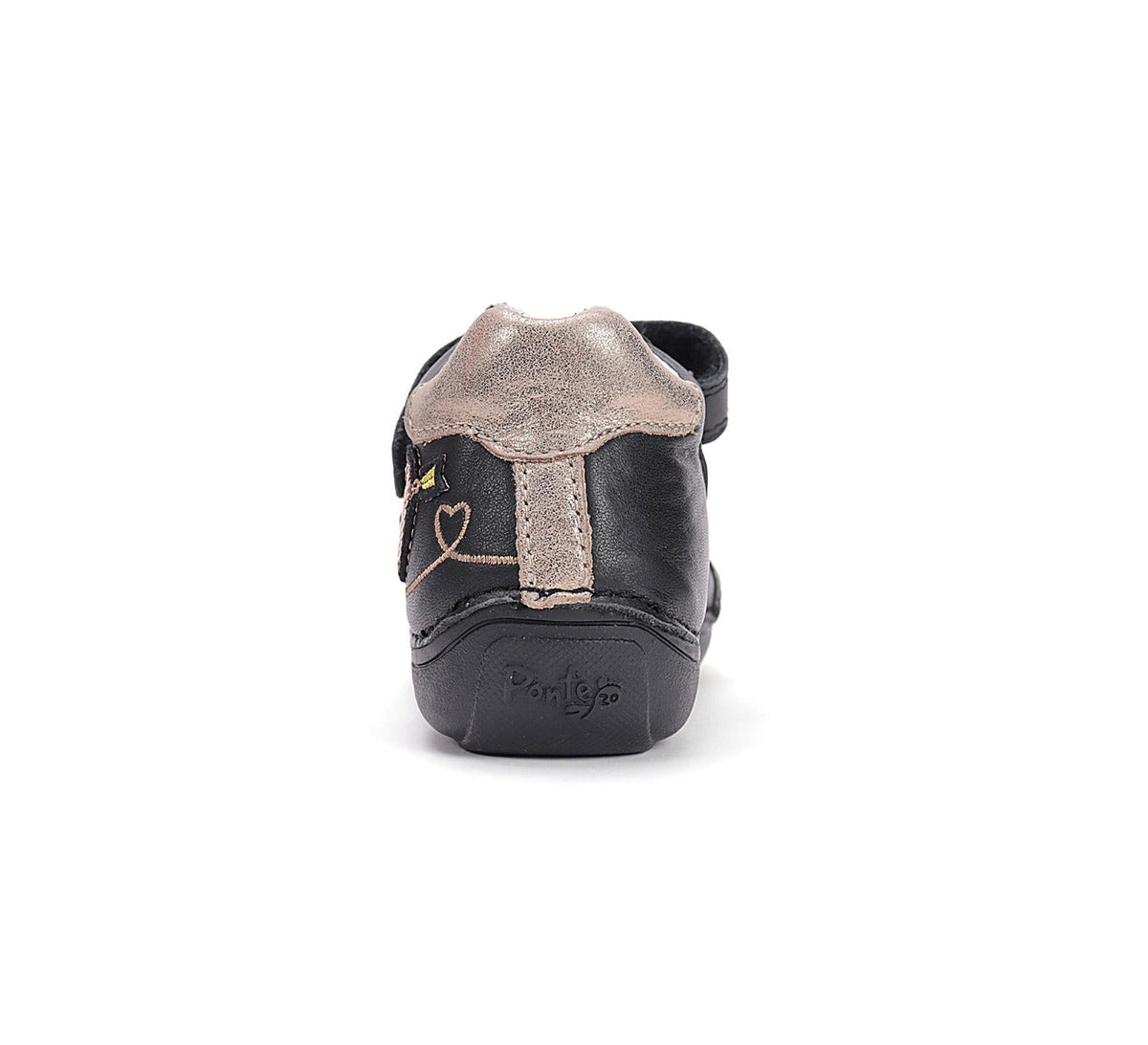 D.D.Step pantofi fete Ponte20 supinati 24-29  Black cu inimioara