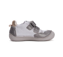 D.D.Step pantofi fete Ponte20 supinati 24-29 Silver cu dungi