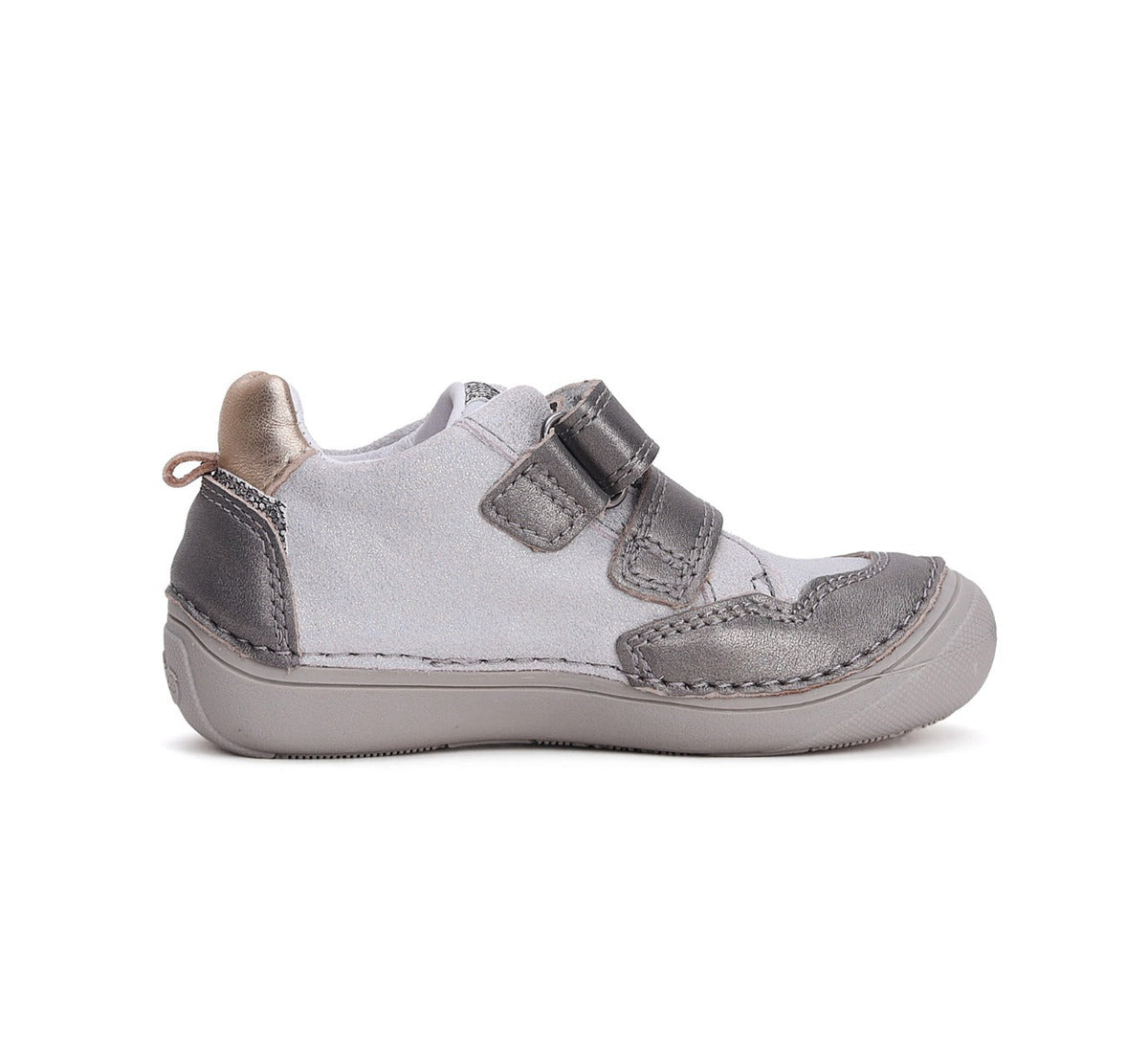 D.D.Step pantofi fete Ponte20 supinati 24-29 Silver cu dungi