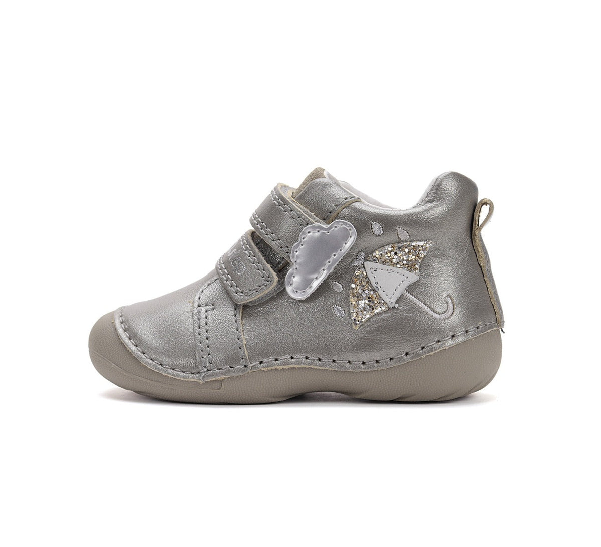 D.D.Step pantofi fete Primii Pasi 18-24 Dark Grey cu umbrela