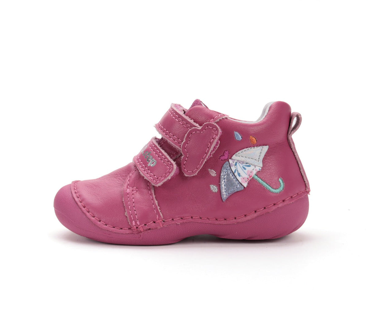 D.D.Step pantofi fete Primii Pasi 18-24 Dark Pink cu umbrela
