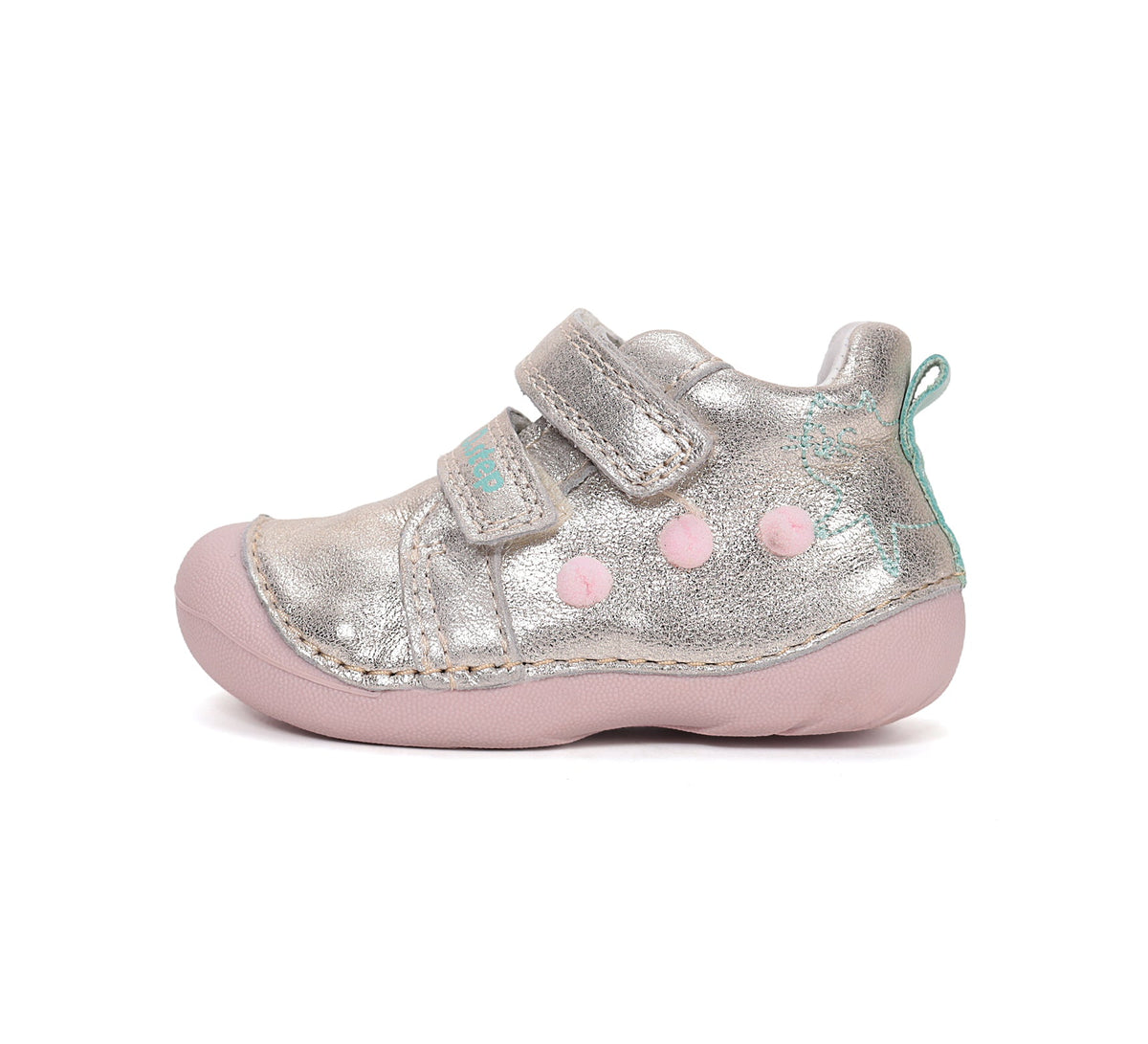 D.D.Step pantofi fete Primii pasi 18-24 Gold cu pisica