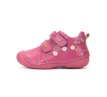 D.D.Step pantofi fete Primii pasi 18-24 Hot Pink cu pisica