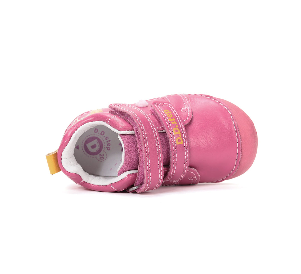 D.D.Step pantofi fete Primii pasi 18-24 Hot Pink cu pisica