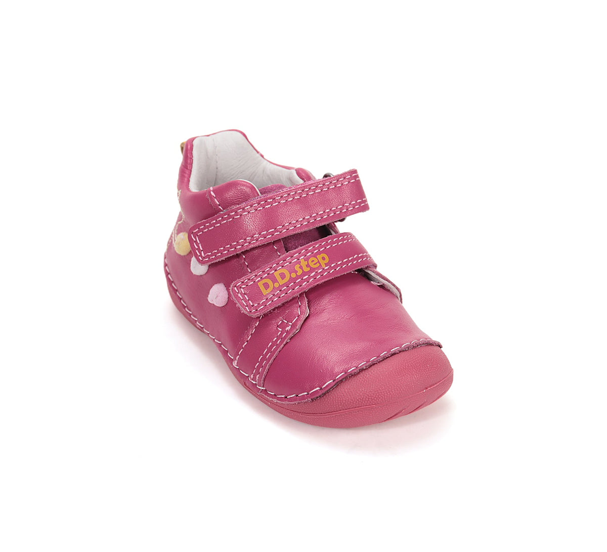 D.D.Step pantofi fete Primii pasi 18-24 Hot Pink cu pisica