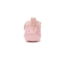 D.D.Step pantofi fete Primii pasi 19-24 Rose Gold cu flori desenate