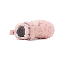D.D.Step pantofi fete Primii pasi 19-24 Rose Gold cu flori desenate