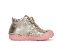 D.D.Step pantofi fete Primii pasi 20-25 Champagne cu inimioare