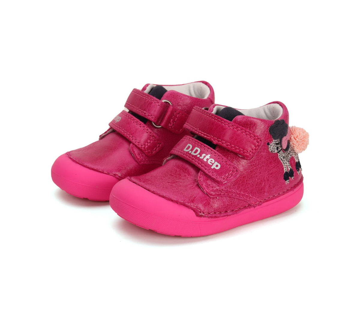 D.D.Step pantofi fete Primii pasi 20-25 Dark Pink cu catelus Fő kép