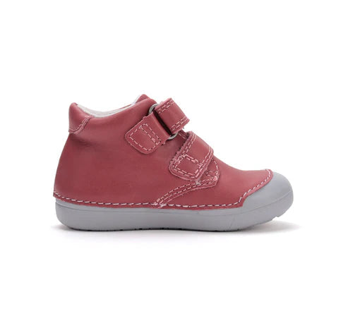 D.D.Step pantofi fete Primii pasi 20-25 Raspberry cu floricele