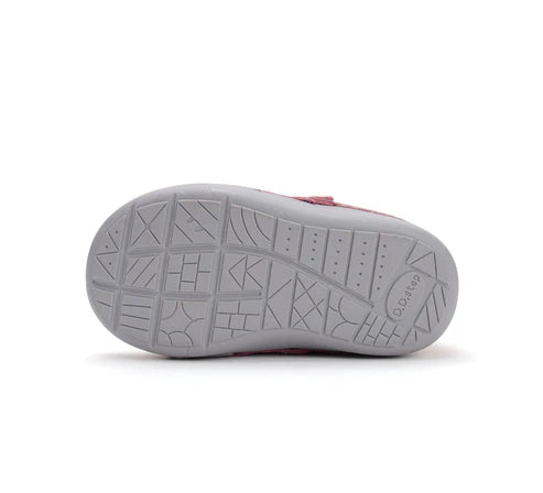 D.D.Step pantofi fete Primii pasi 20-25 Raspberry cu floricele