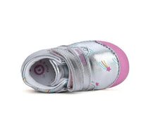 D.D.Step pantofi fete Primii pasi 20-25 Silver cu cometa