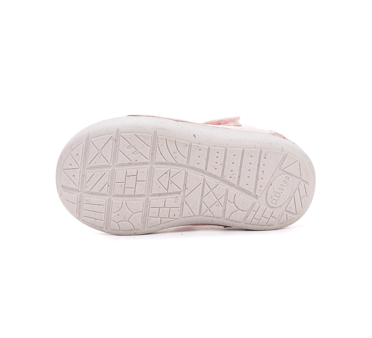 D.D.Step pantofi fete Primii pasi decupati 20-25 Baby Pink cu inimioare