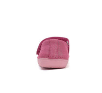 D.D.Step pantofi fete Primii pasi decupati 20-25 Dark Pink cu floricele