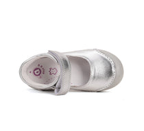 D.D.Step pantofi fete Primii pasi decupati 20-25 Silver simplu