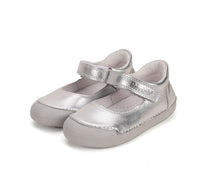 D.D.Step pantofi fete Primii pasi decupati 20-25 Silver simplu