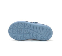 D.D.Step pantofi fete Primii pasi decupati 20-25 Sky Blue cu floricele