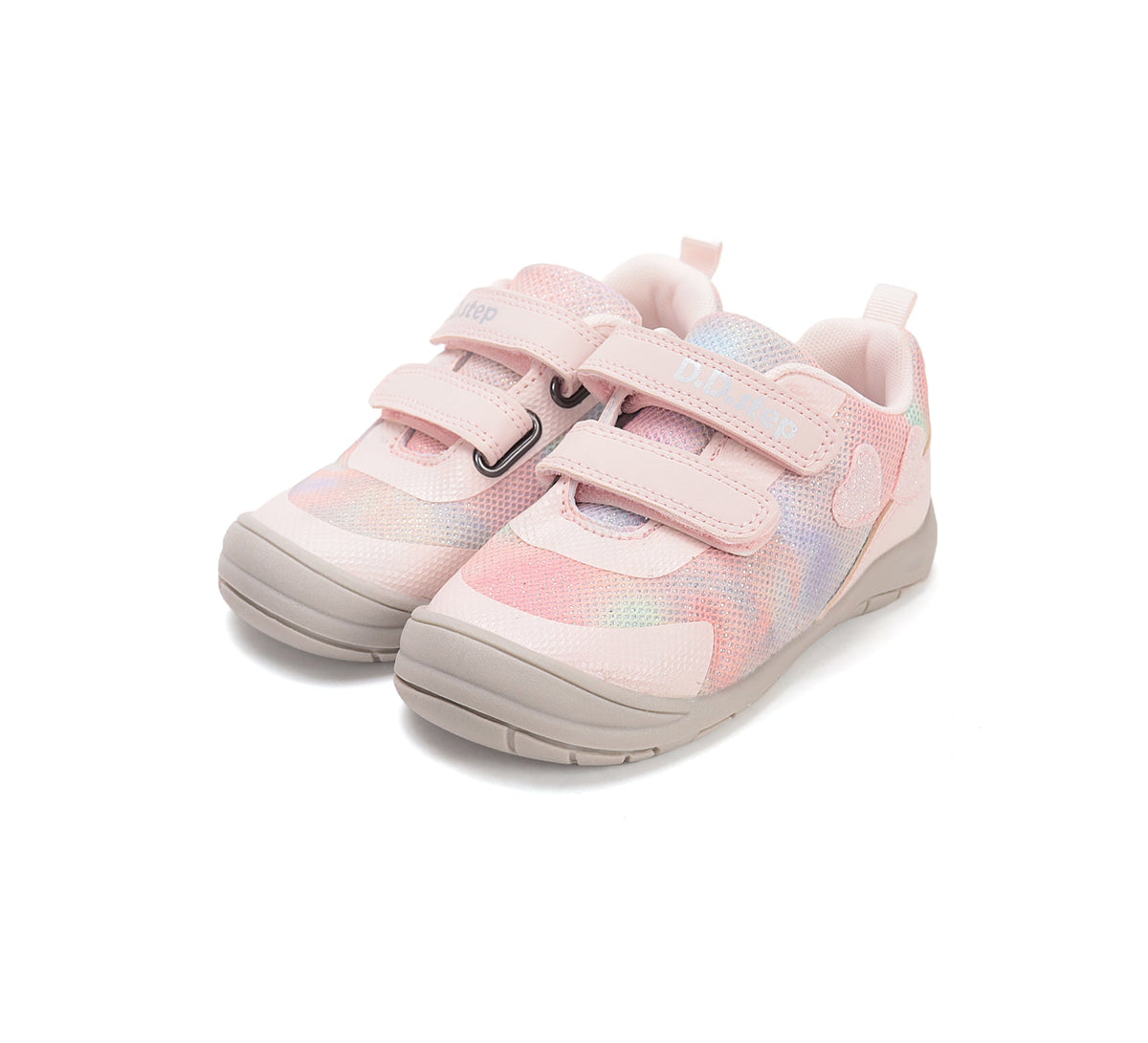 D.D.Step pantofi fete sport 20-31 Baby Pink cu inimioare Imagine principală a produsului